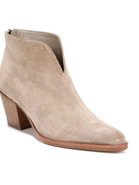 Vince Taupe Suede Ankle Booties